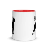 Custom Name with Boston Terrier Silhouette Mug with Color Inside