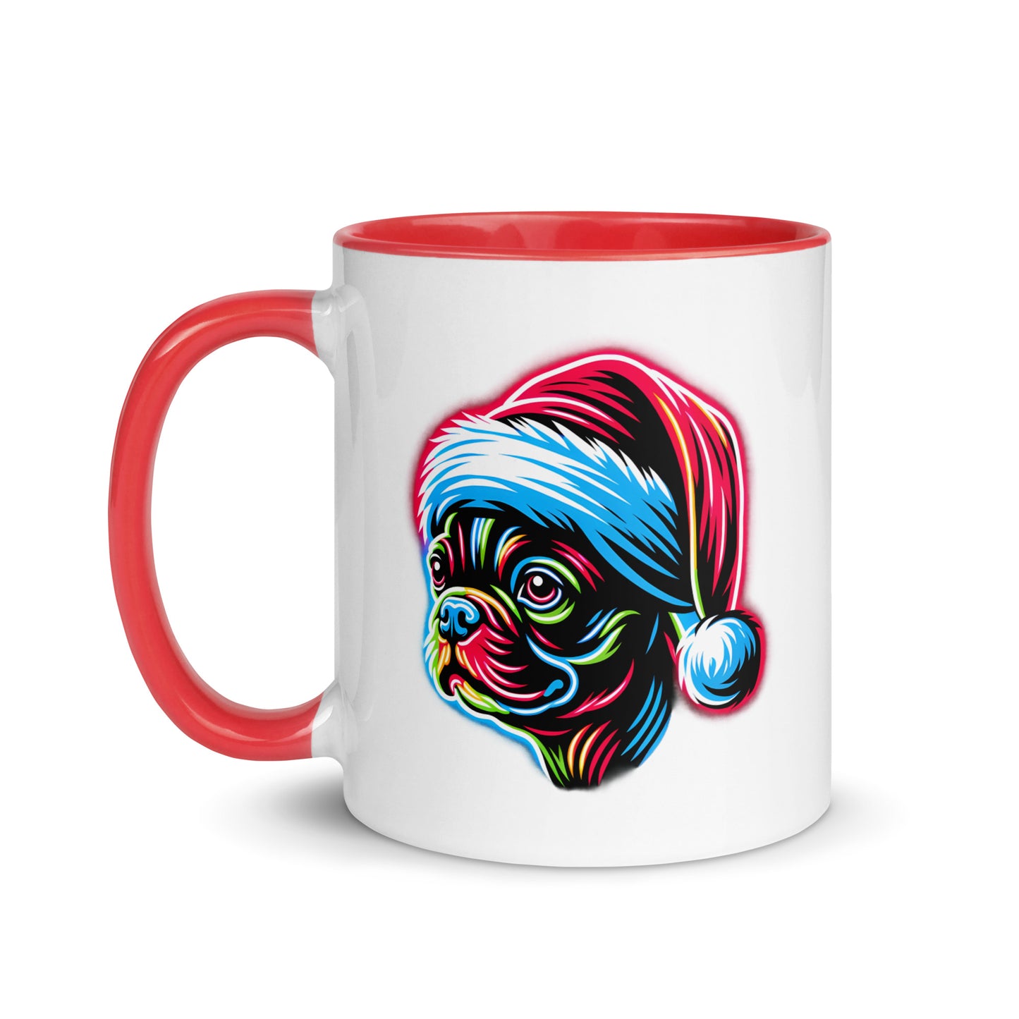 Bright Boston Holiday - Santa Pup Style Mug with Color Inside
