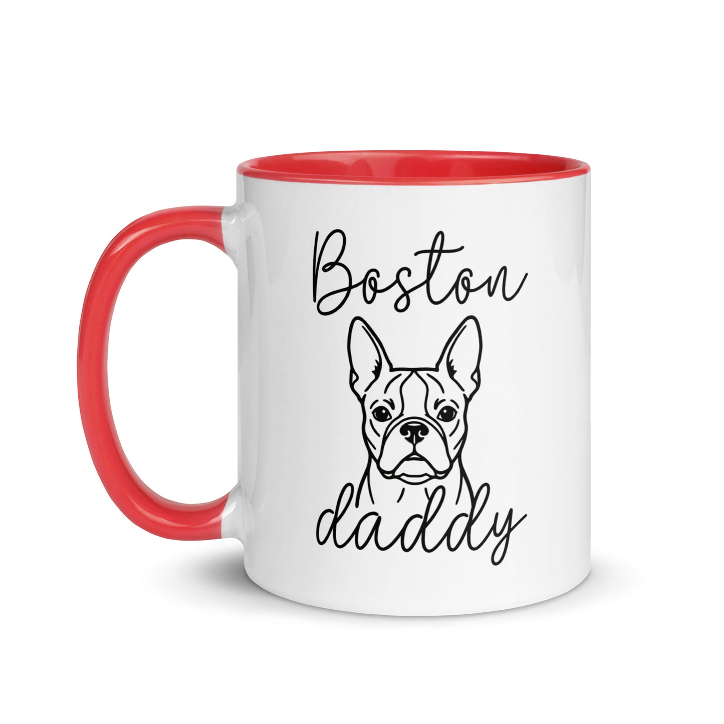 Boston Daddy Mode Mug with Color Inside . Red