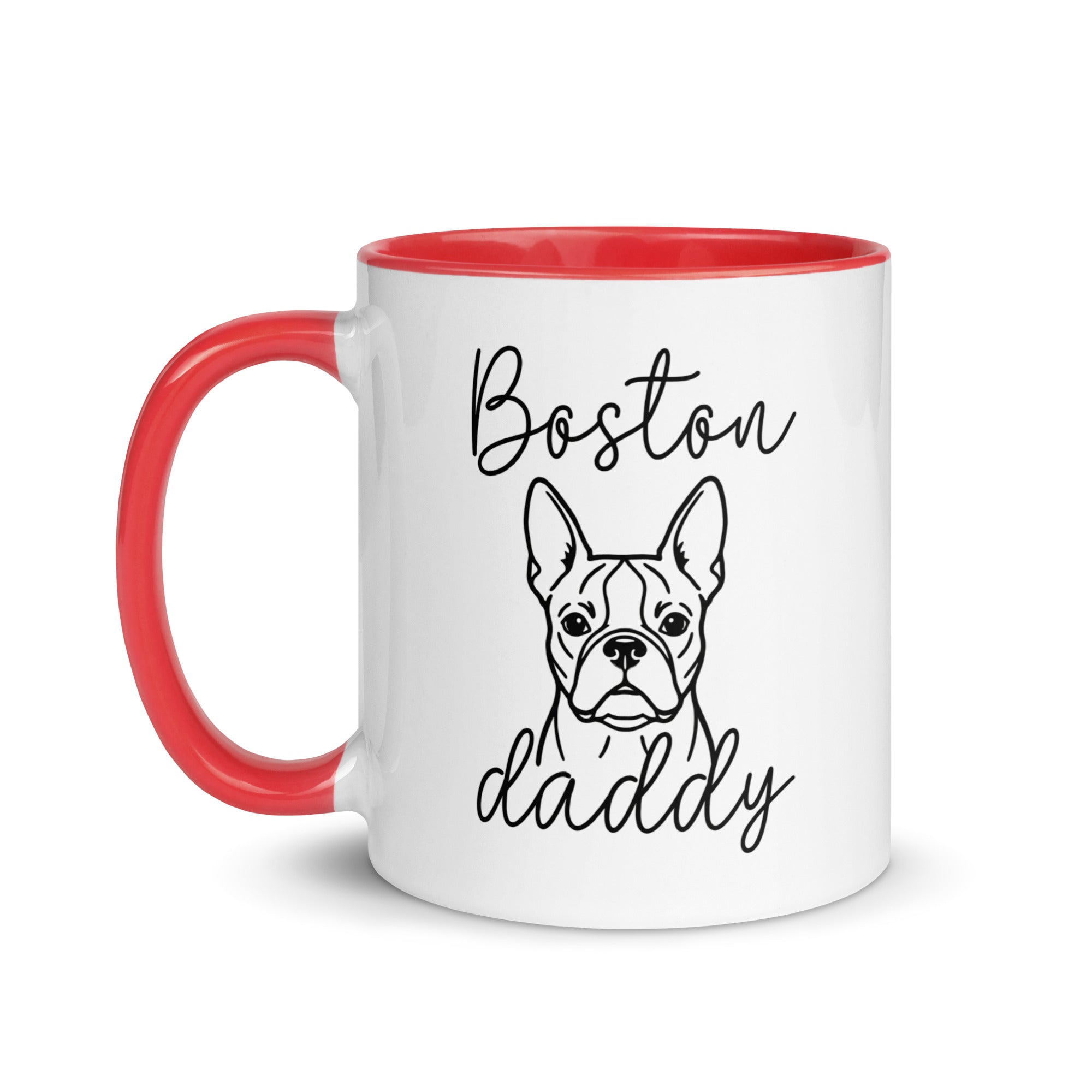 Boston Daddy Mode Mug with Color Inside . Red