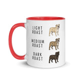 English Bulldog Coffee Roast Mug . Red 11 oz