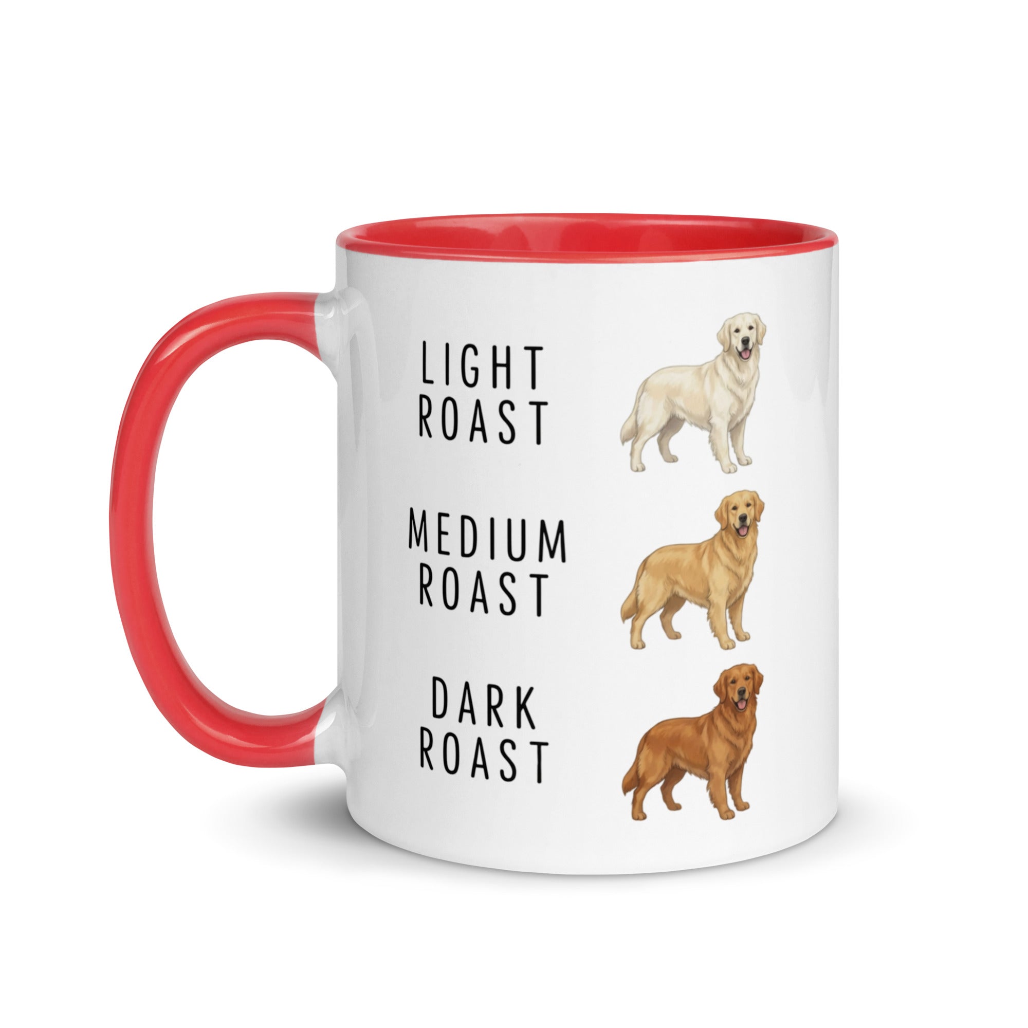 Golden Retriever Coffee Roast Mug . Red 11 oz