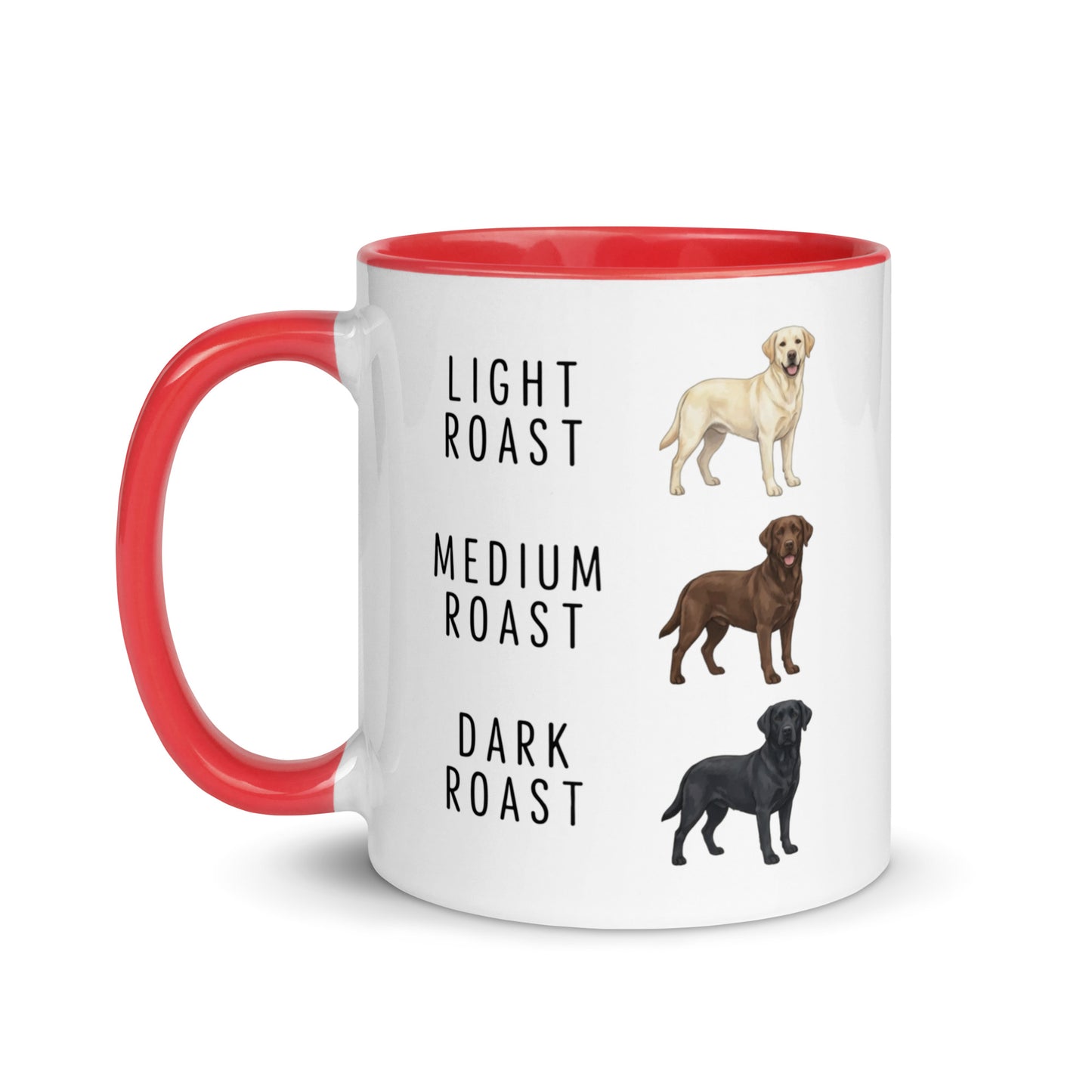 Labrador Retrievers Coffee Roast Mug . Red 11 oz