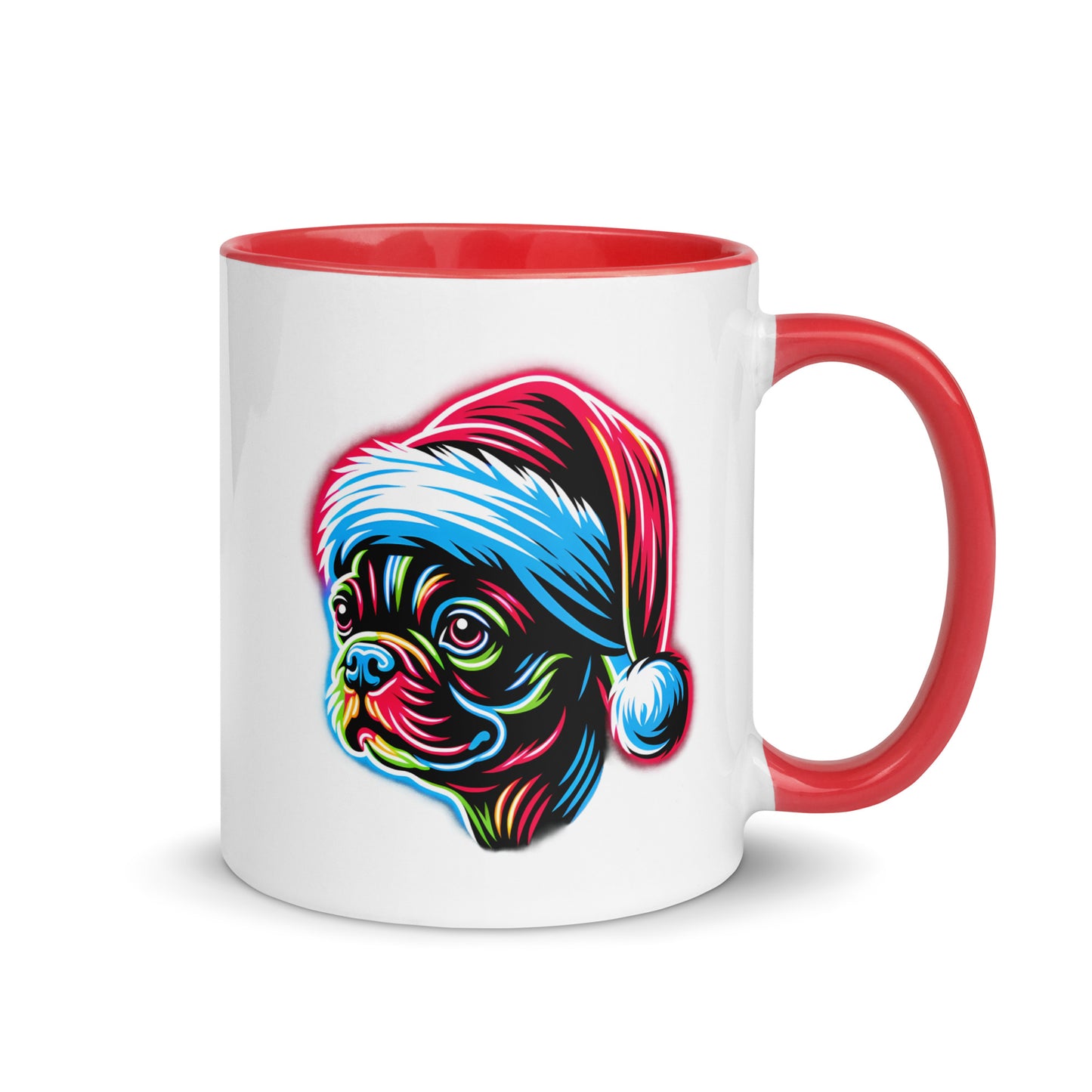 Bright Boston Holiday - Santa Pup Style Mug with Color Inside