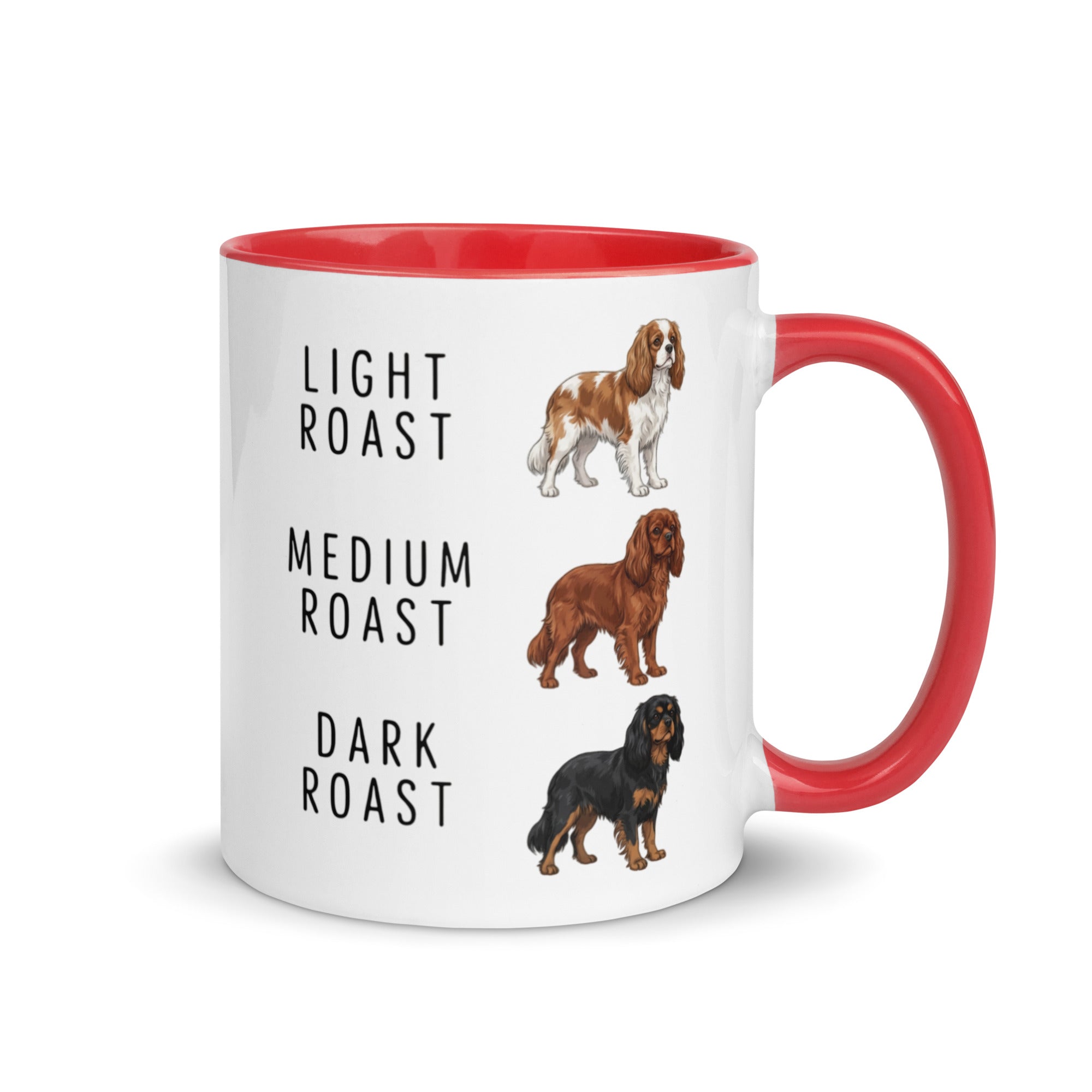 Cavalier King Charles Spaniel Coffee Roast Mug . Red 11 oz