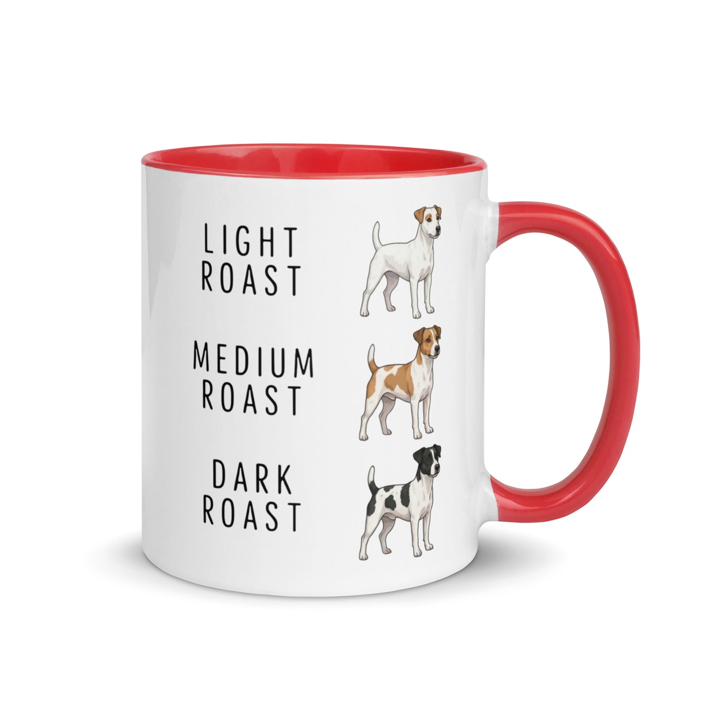 Jack Russell Terrier Coffee Roast Mug . Red 11 oz