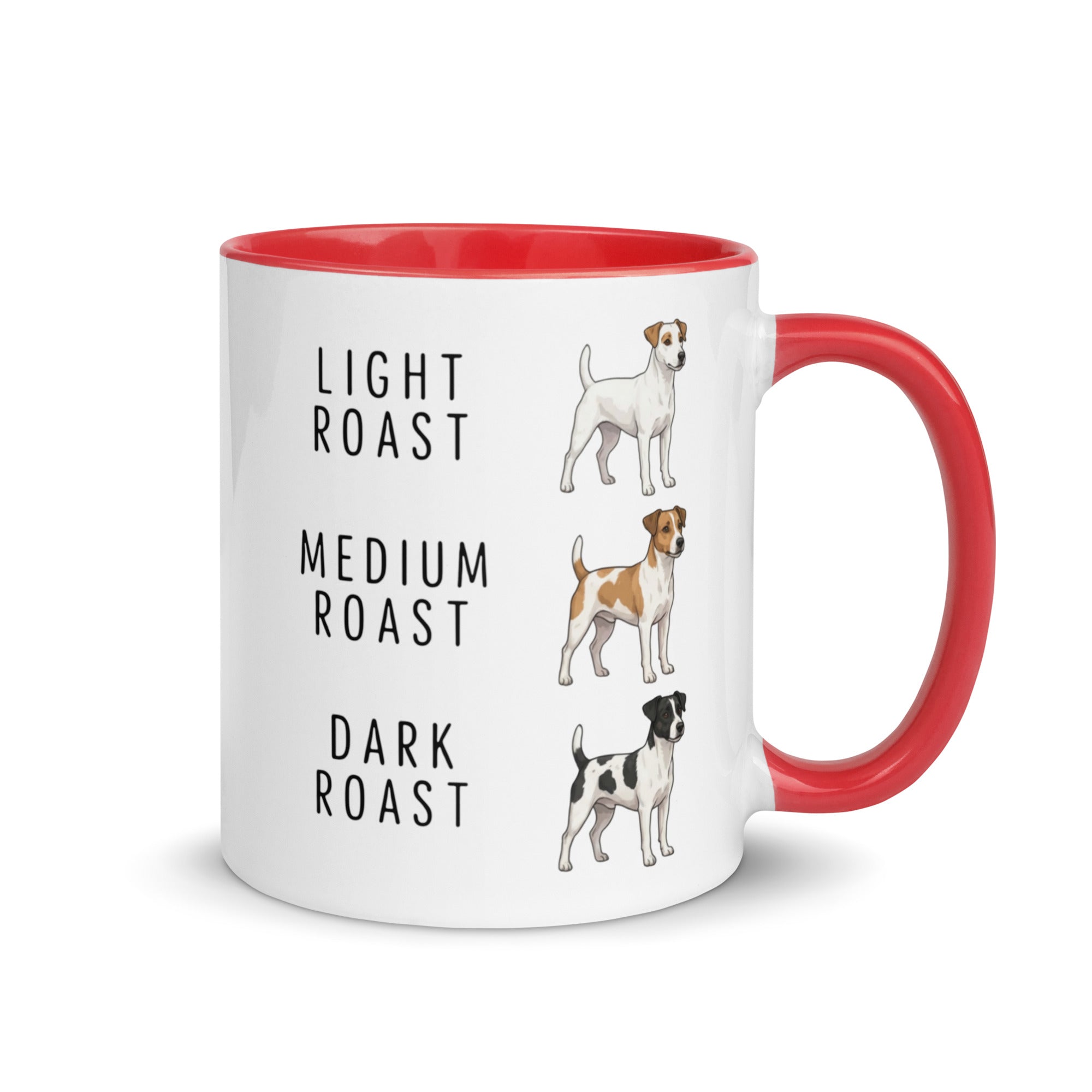 Jack Russell Terrier Coffee Roast Mug . Red 11 oz