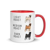 Pug Coffee Roast Mug . Red 11 oz