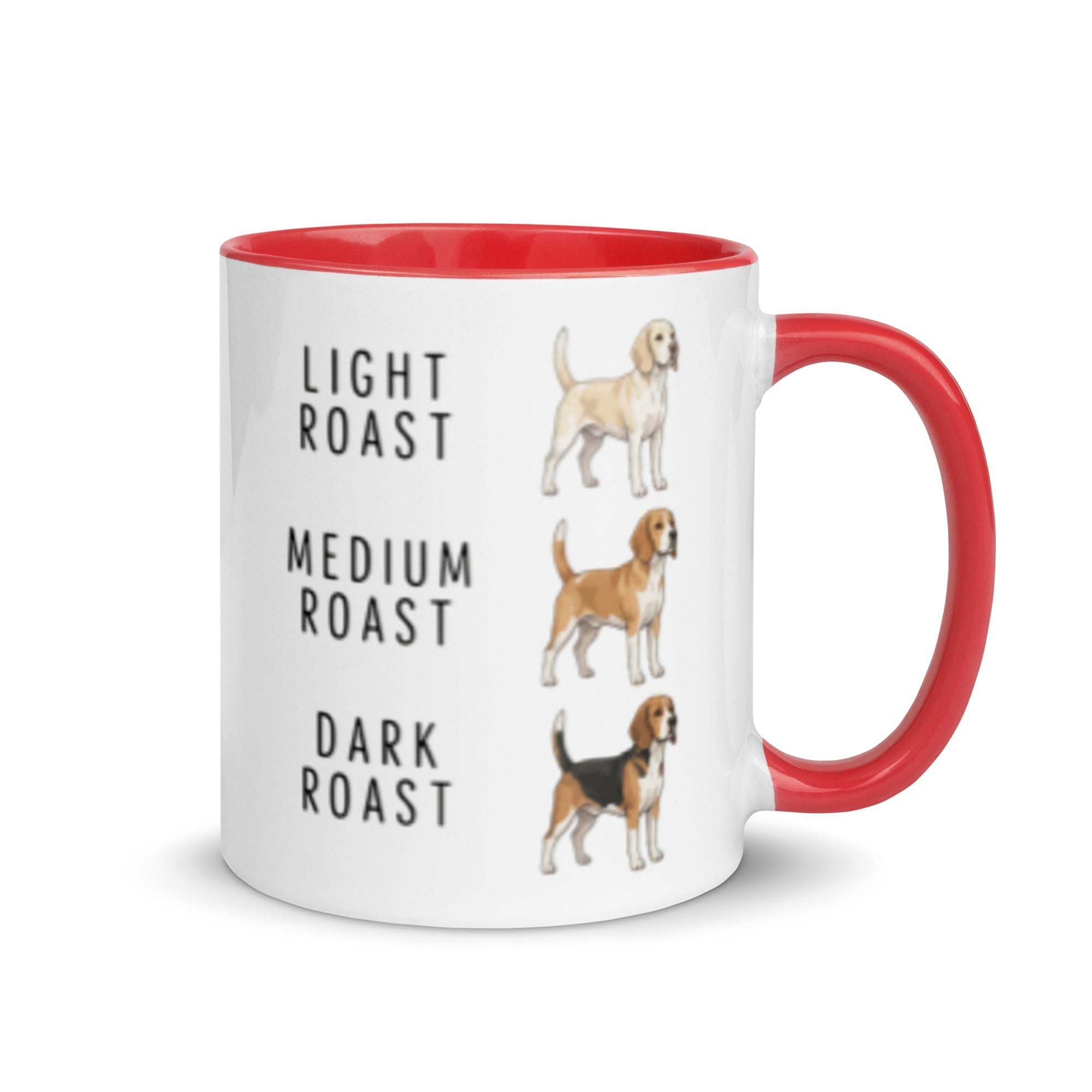 Beagle Coffee Roast Mug . Red 11 oz