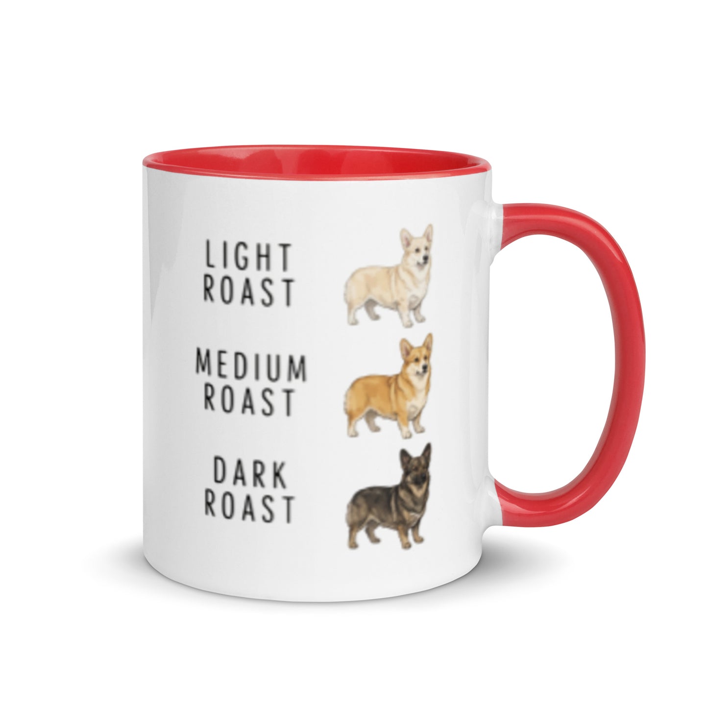 Corgi Coffee Roast Mug . Red 11 oz