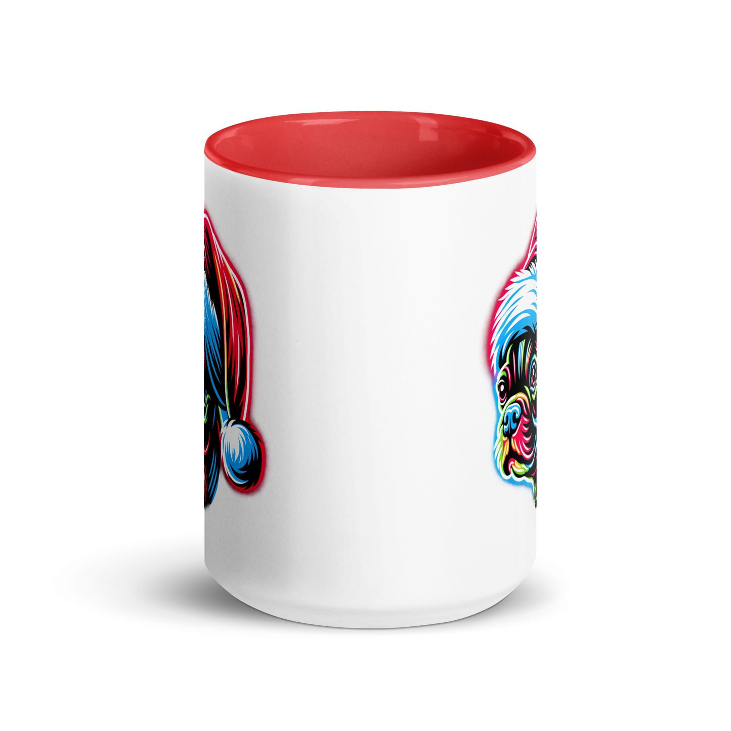 Bright Boston Holiday - Santa Pup Style Mug with Color Inside
