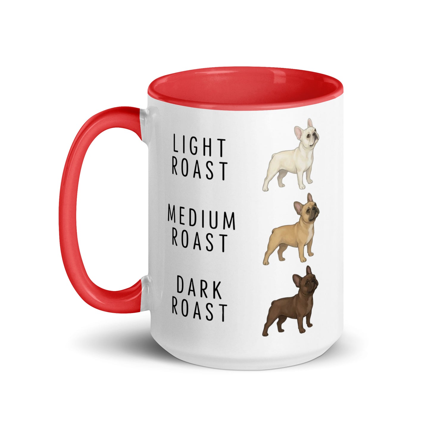 French Bulldog Coffee Roast Mug . Red 15 oz
