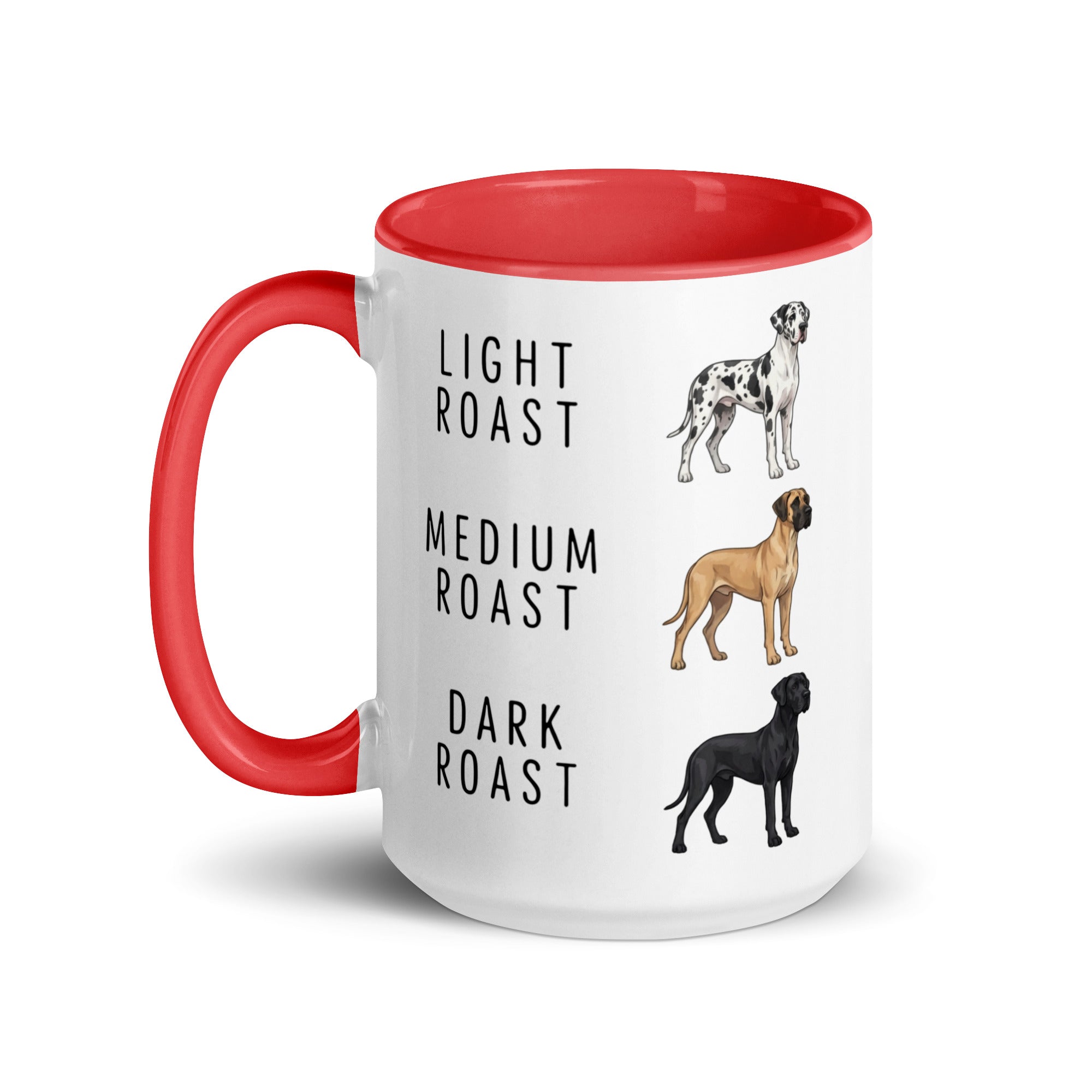Great Dane Coffee Roast Mug . Red 15 oz