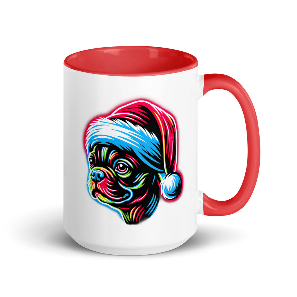 Bright Boston Holiday - Santa Pup Style Mug with Color Inside