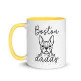 Boston Daddy Mode Mug with Color Inside . Yellow 11 oz