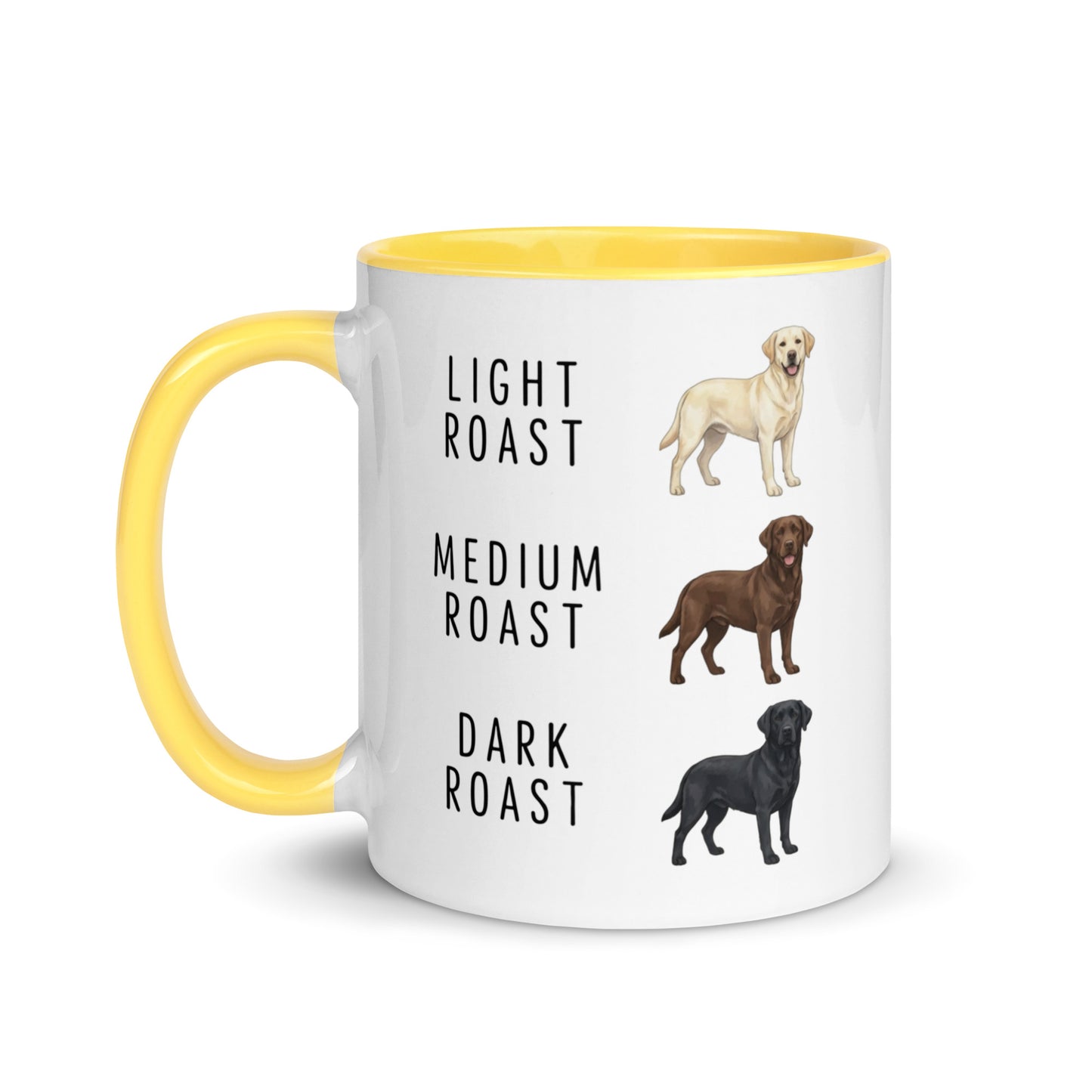 Labrador Retrievers Coffee Roast Mug . Yellow 11 oz