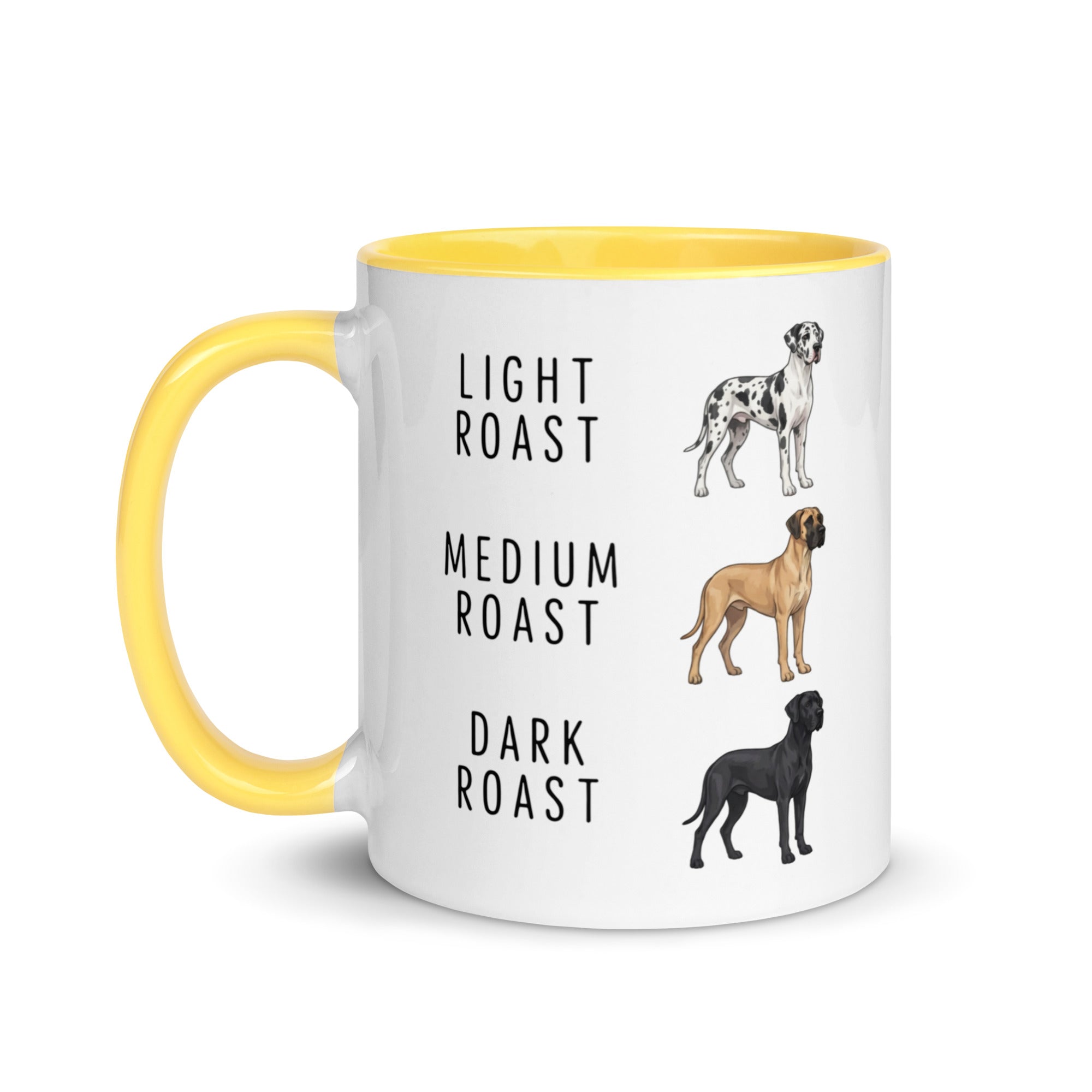 Great Dane Coffee Roast Mug . Yellow 11 oz