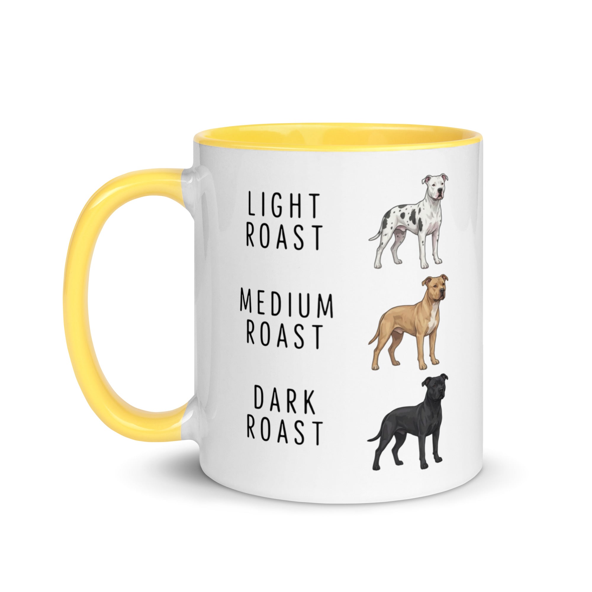 Pit Bull Coffee Roast Mug . Yellow 11 oz