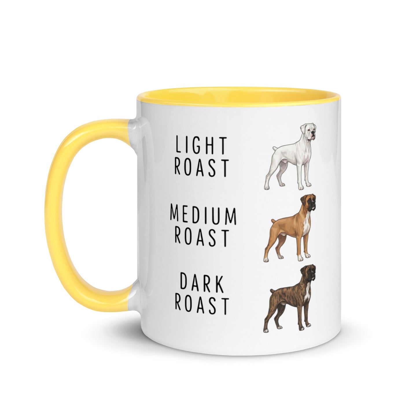 Boxer Coffee Roast Mug . Yellow 11 oz