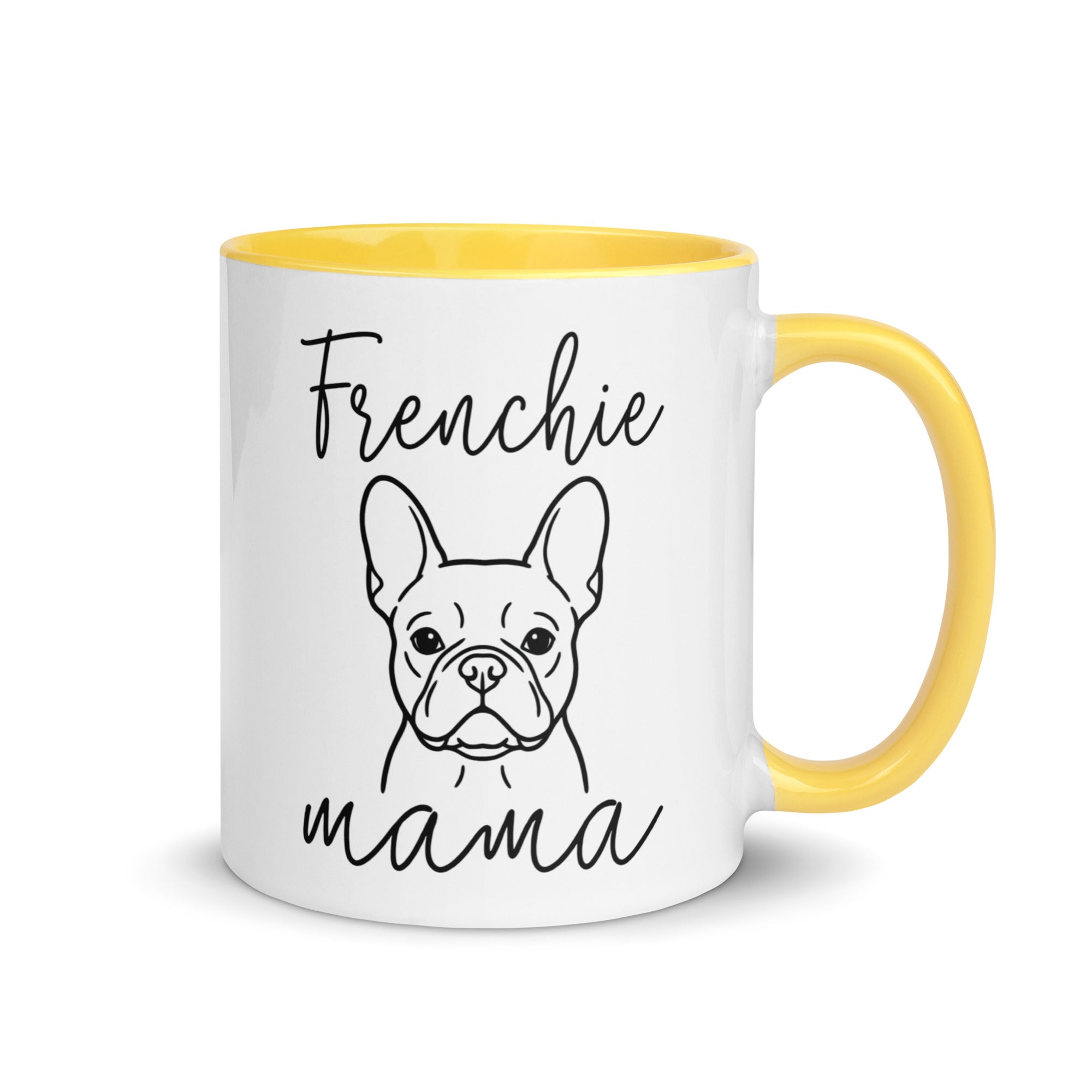 French Bulldog Frenchie Mama Mode Mug . Yellow 11 oz