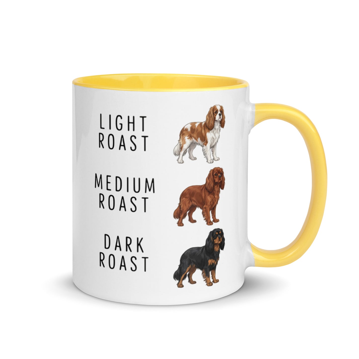 Cavalier King Charles Spaniel Coffee Roast Mug . Yellow 11 oz