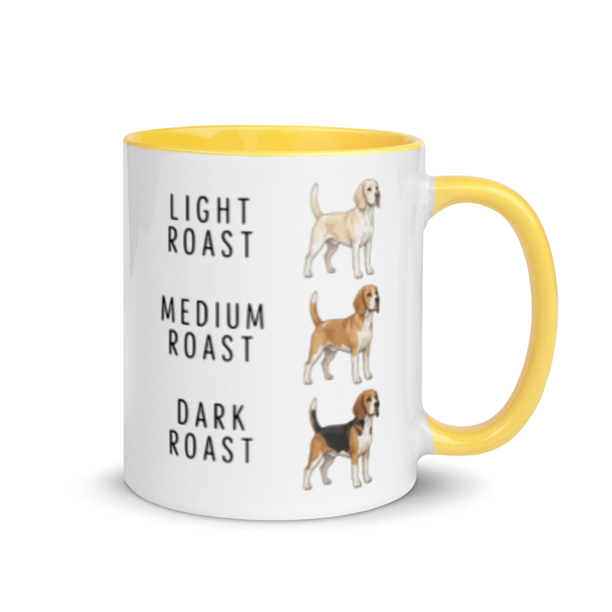 Beagle Coffee Roast Mug . Yellow 11 oz