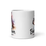Boston Terrier Love Club - Elegant Watercolor Boston Terrier Art White Glossy Mug