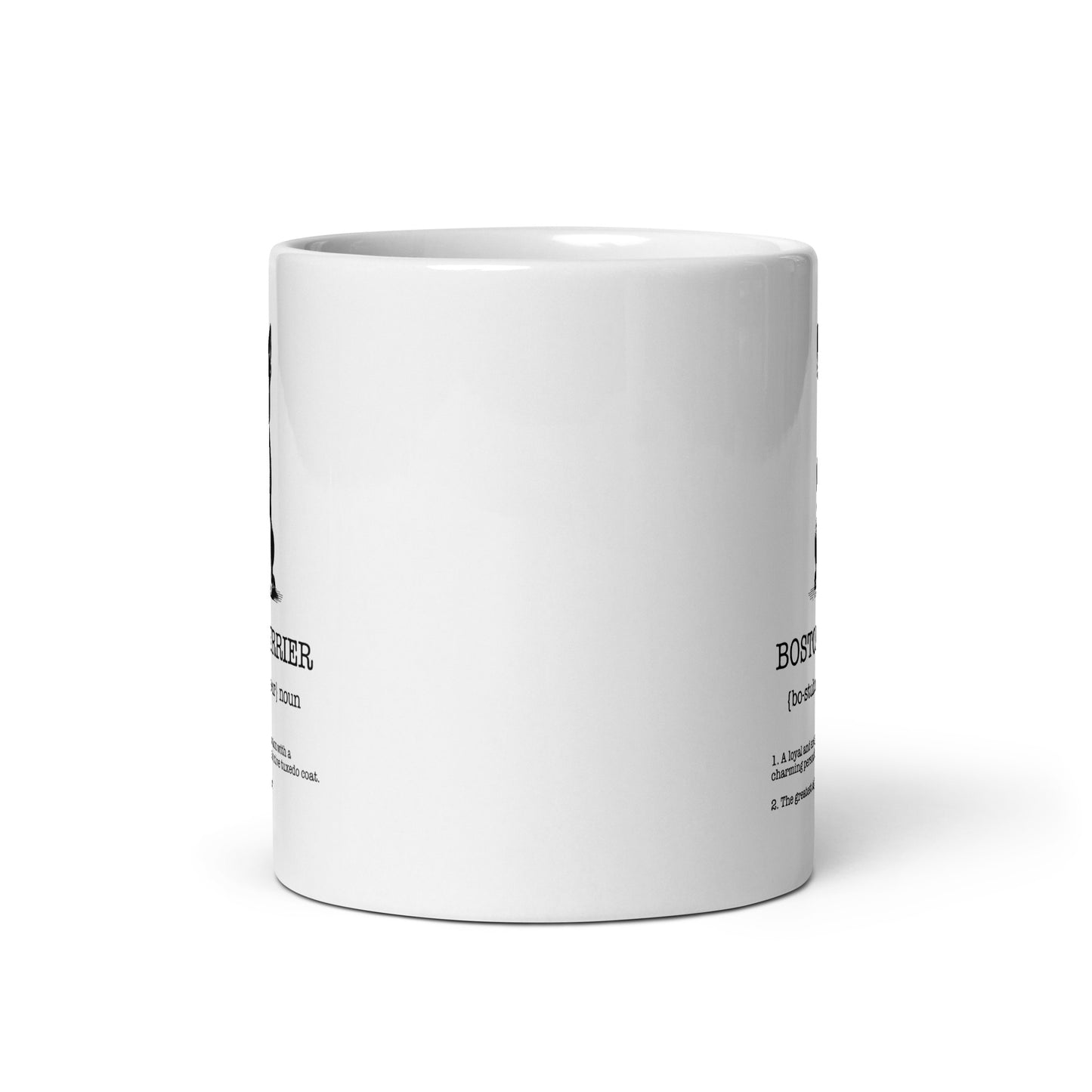 Boston Terrier Definition White Glossy Mug