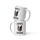 Custom Dog Grandma With Dog's Name White Glossy Mug - Dog Grandmother Gift