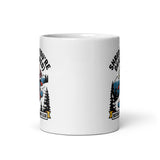 Shred Til You're Dead (Tired) Boston Terrier Snow Club White Glossy Mug .