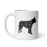 Mandala Boston Terrier White Glossy Mug
