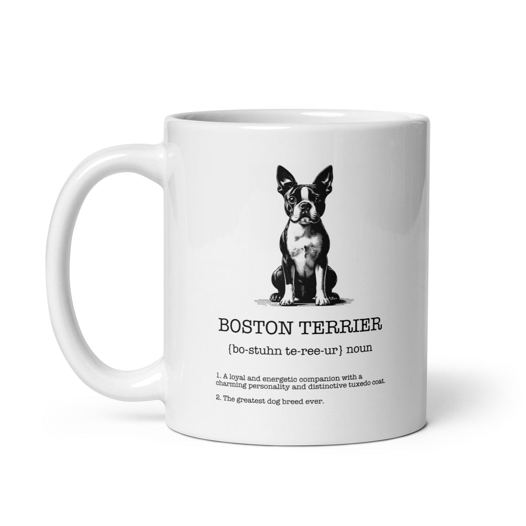 Boston Terrier Definition White Glossy Mug