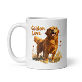 Golden Retriever Love White Glossy Mug