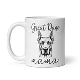Great Dane Mama Mode White Glossy Mug .