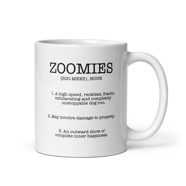 Zoomies Definition White Glossy Mug