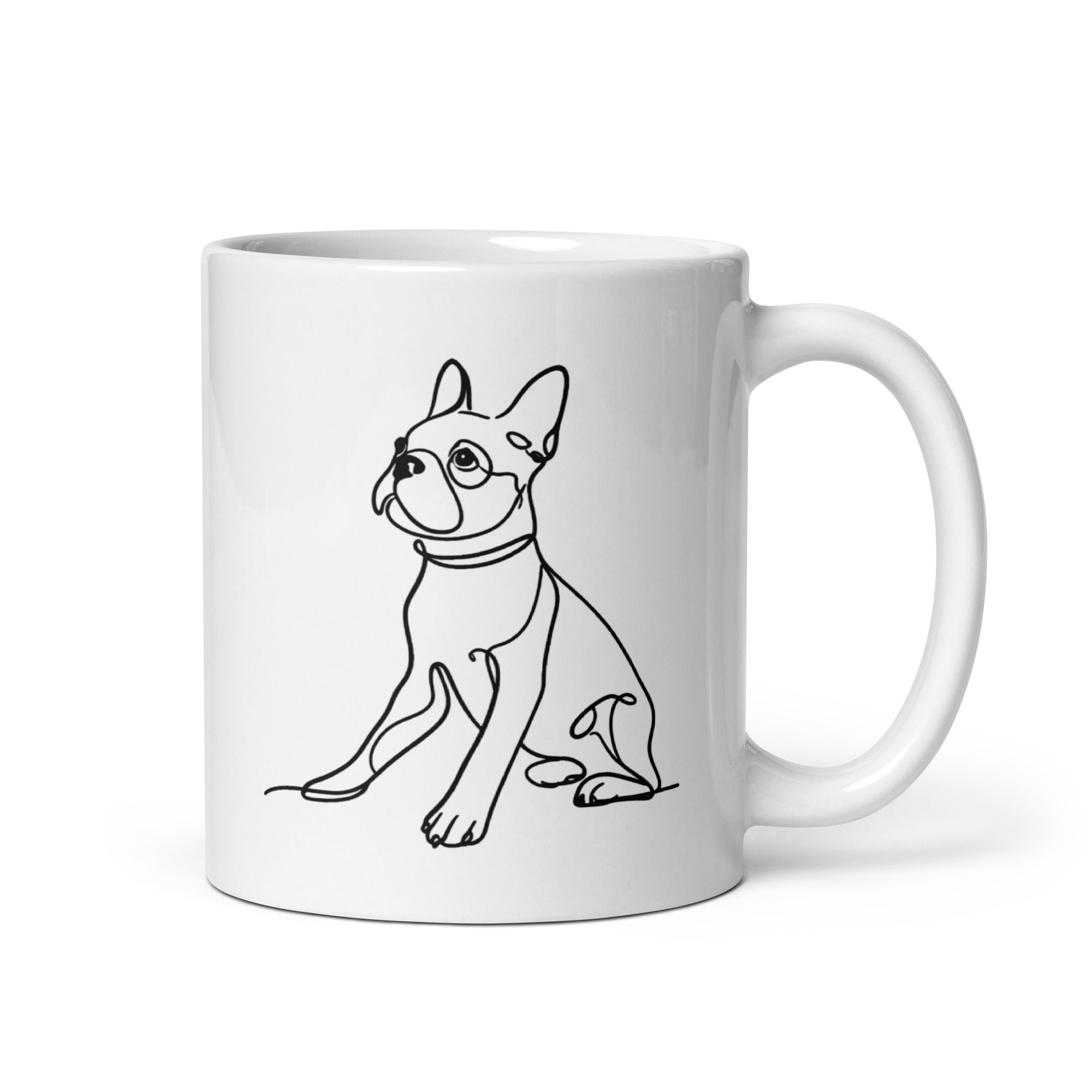 Line Drawn Boston Terrier Dog Mug