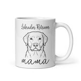 Labrador Retriever Mama Mode White Glossy Mug . 11 oz