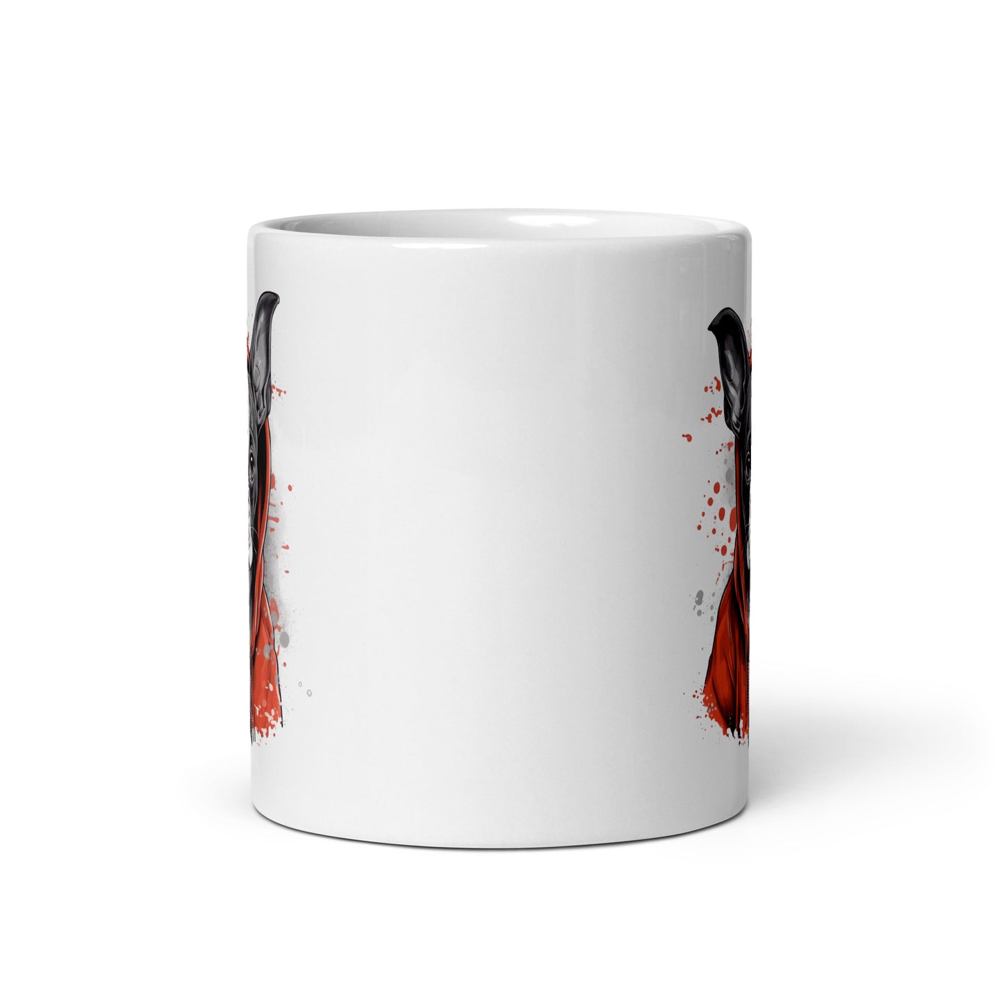 Boston Terrier in a Red Hoodie Mug