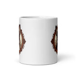 Vintage-Inspired Red Brown Boston Terrier White Glossy Mug