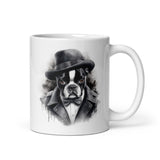 Boston Terrier Gentleman on White Glossy Mug