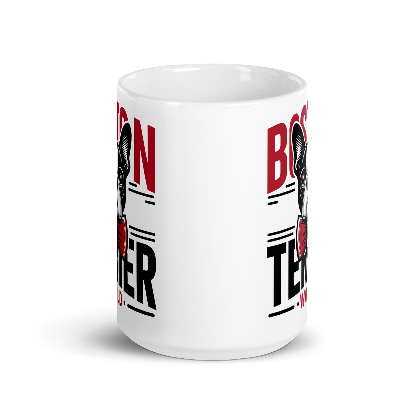 Boston Terrier World White Glossy Mug