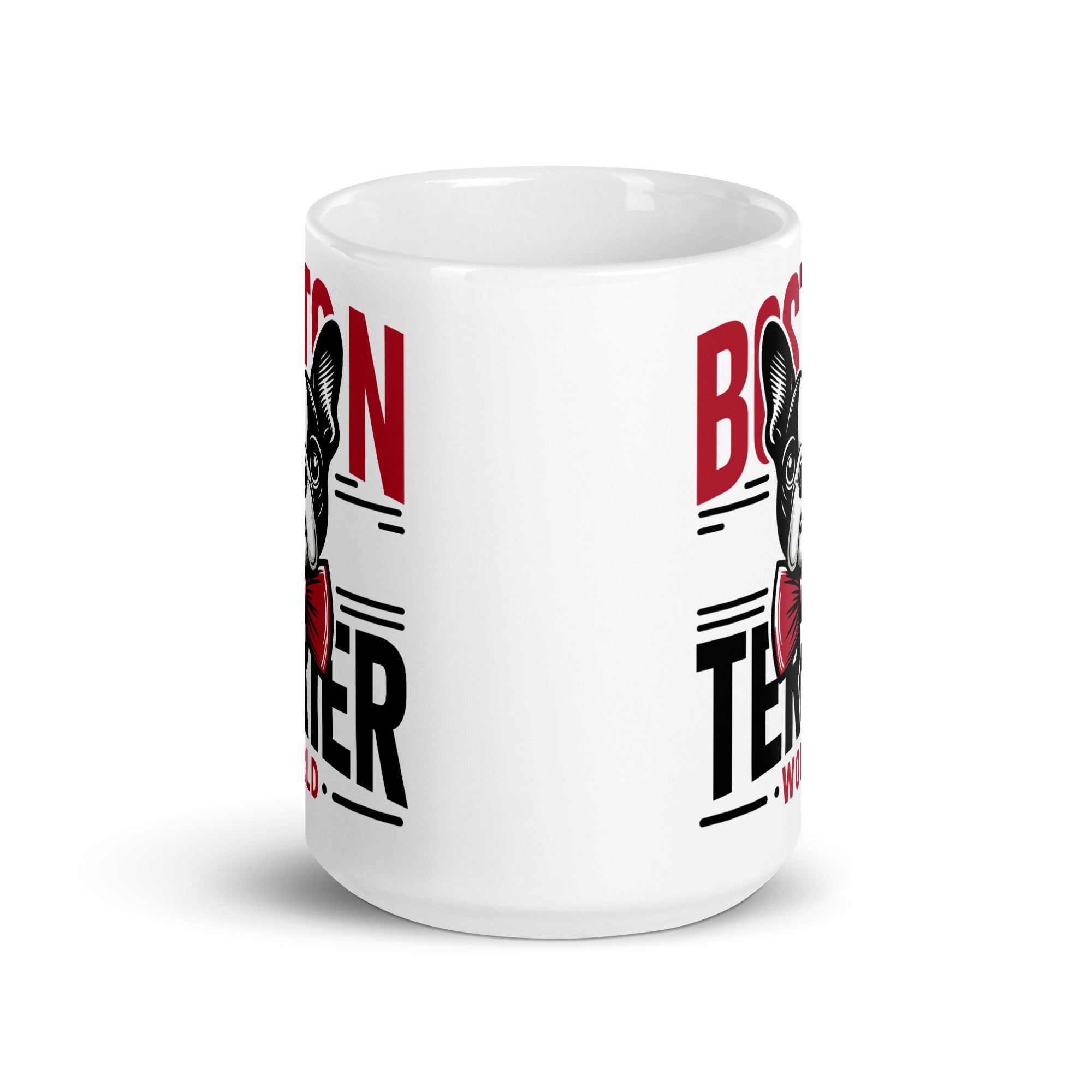 Boston Terrier World White Glossy Mug