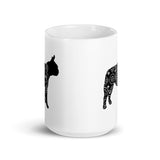 Mandala Boston Terrier White Glossy Mug