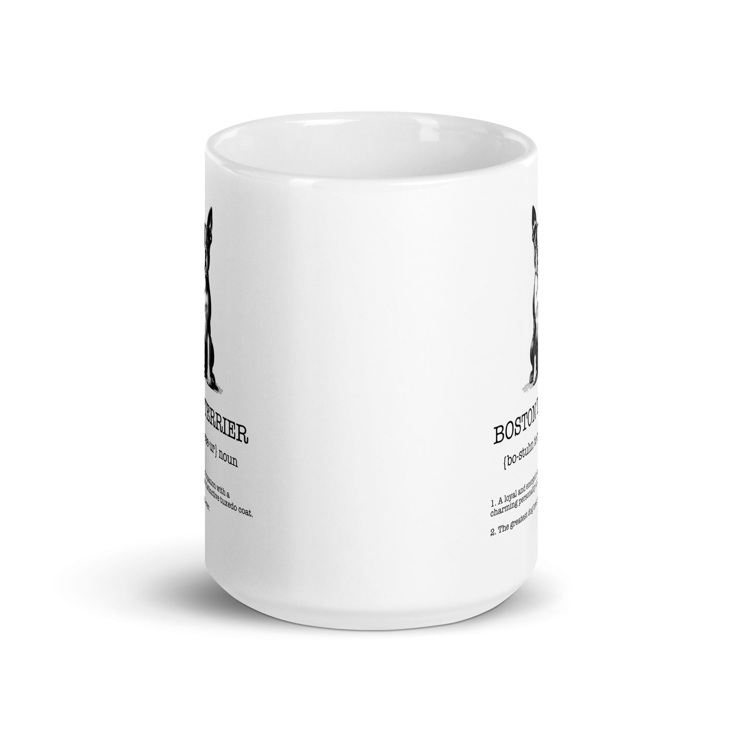 Boston Terrier Definition White Glossy Mug