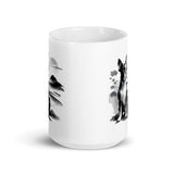 Japanese-Inspired Ink Wash Painting Mug