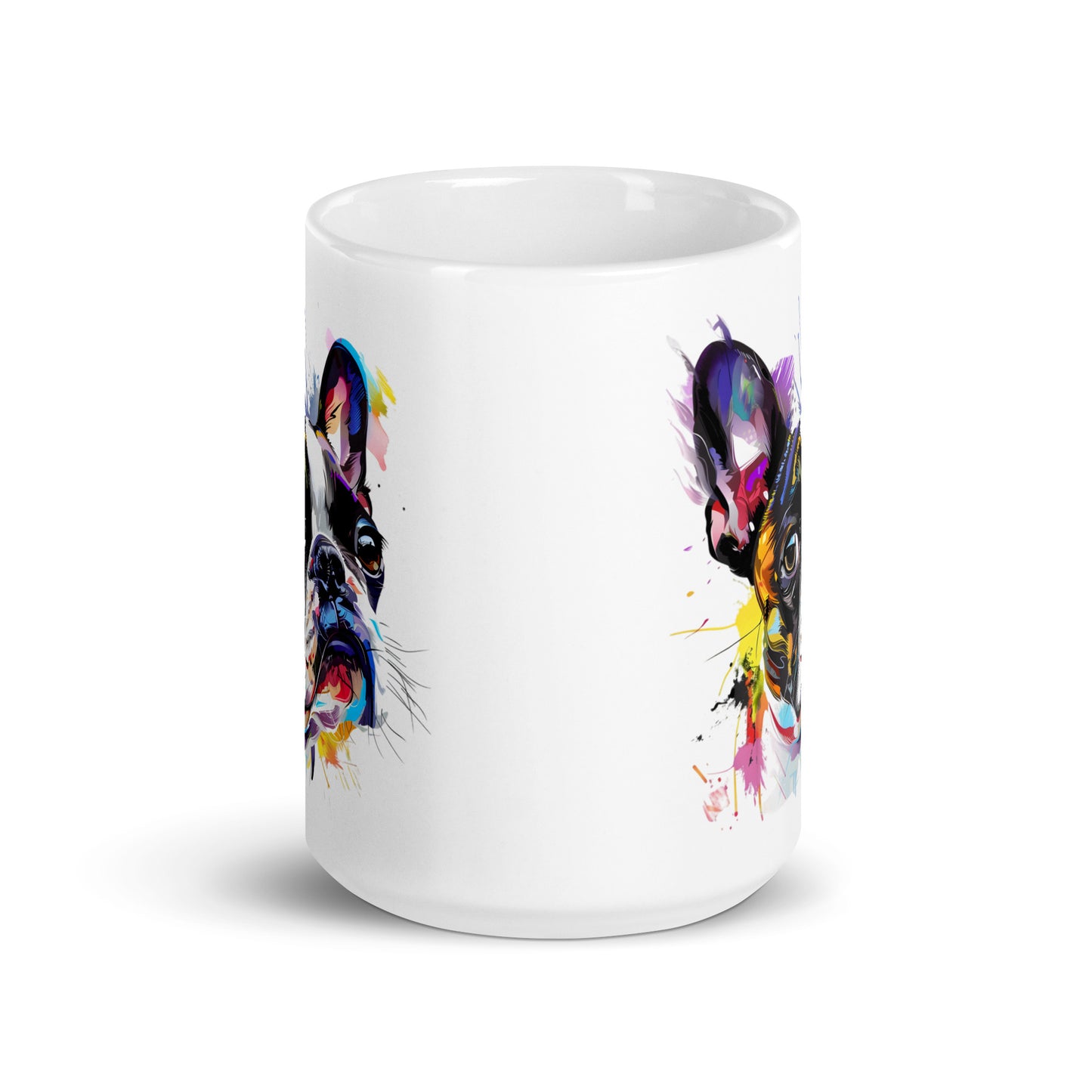 Color Splash Boston Terrier Art Mug .