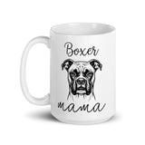 Boxer Mama Mode White Glossy Mug .