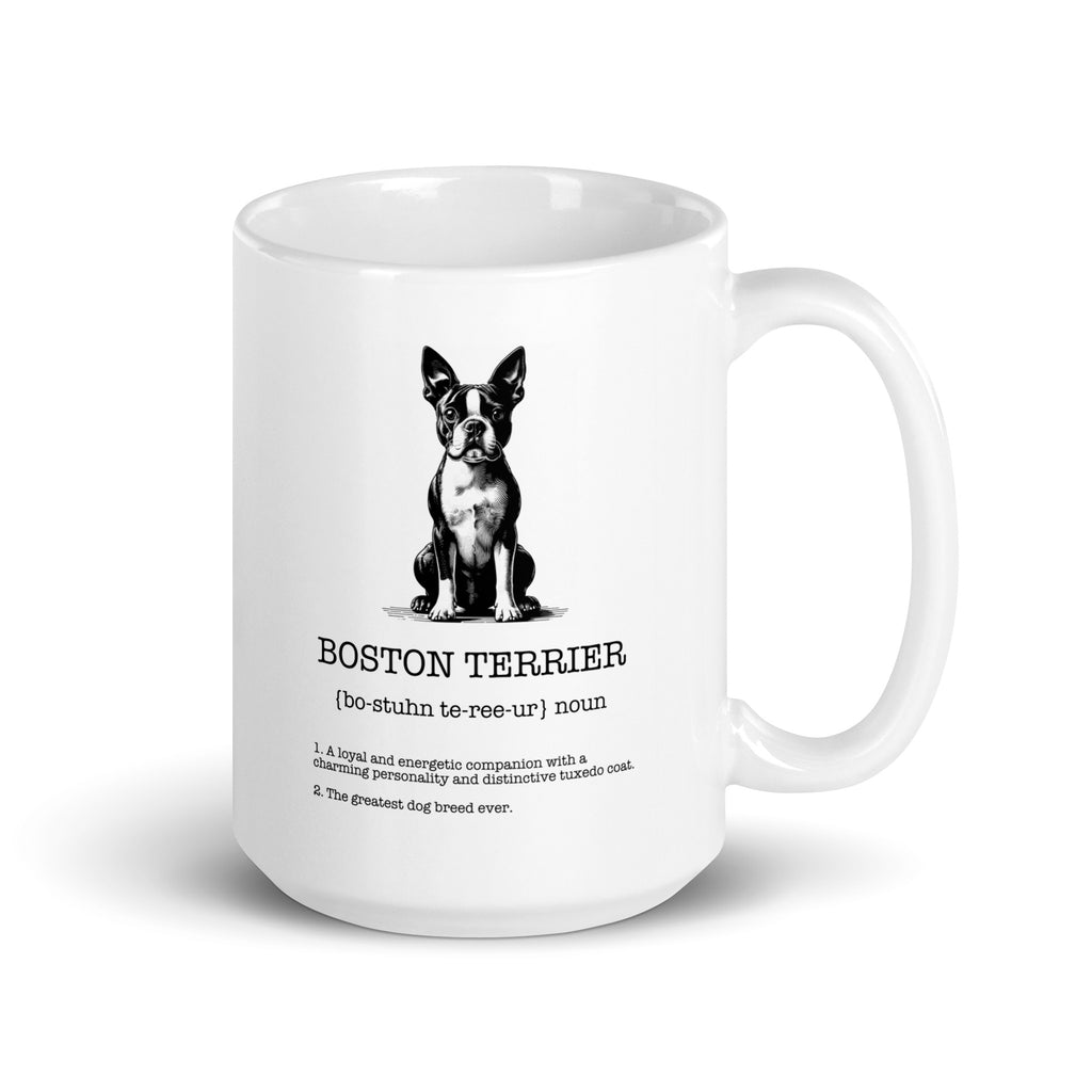 Boston Terrier Definition White Glossy Mug