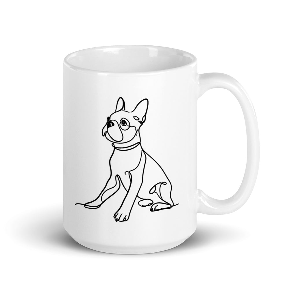 Line Drawn Boston Terrier Dog Mug