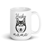 Husky Mama Mode White Glossy Mug . 15 oz